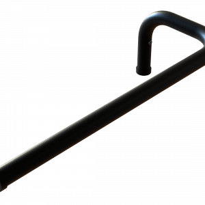 Vario-Horizontalrohr links AL Ø22X2X400-150 Schwarz mit Abrutschsicherung