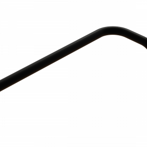Vario-Horizontalrohr rechts AL Ø22X2X400-150 Schwarz mit Abrutschsicherung
